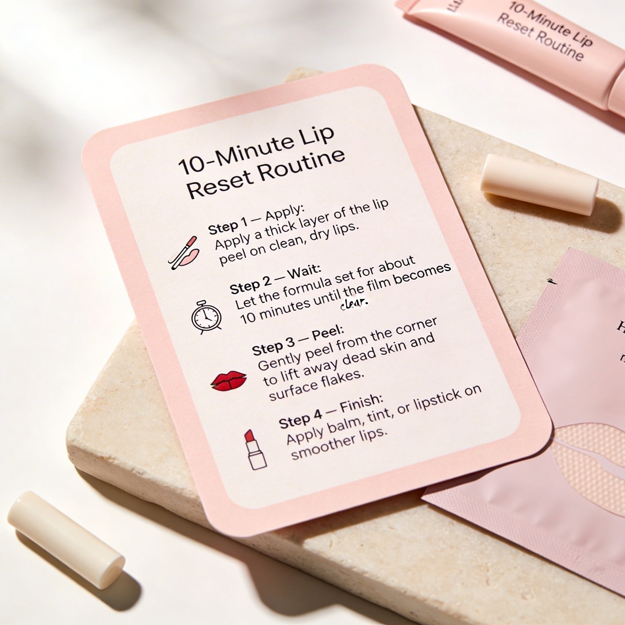 10-Minute Lip Reset Routine Card